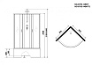 Душевая кабина Niagara NG 6708-14BKTG 90x90 стекло прозрачное, профиль черный, без крыши, тропический душ, гидромассаж