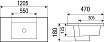 Раковина WeltWasser DEILBACH 7506-120 MT- BL 120 см, 10000005569 черный матовый