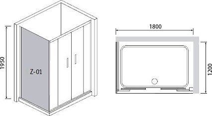 Душевой уголок RGW Passage PA-41 180x120 хром, прозрачное