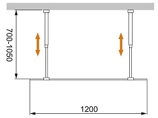 Душевая перегородка Cezares LIBERTA-L-2-120-GR-Cr 120x195 тонированный графит, профиль хром