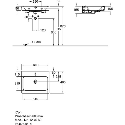 Раковина Geberit iCon 60x48 124060000