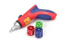 Реверсивная пистолетная отвертка WORKPRO с храповым механизмом и автоматической сменой бит 24 насадки WP221048