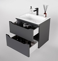 Мебель для ванной Style Line Марелла Люкс Plus 60 см подвесная, серый