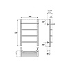 Полотенцесушитель электрический Point PN04156PE П3 50x60 с полкой, хром