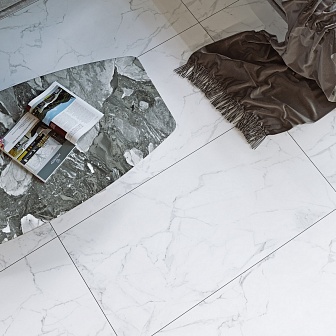 Керамогранит Kerranova Marble Trend Carrara 60x120 см, K-1000/LR/600x1200x11