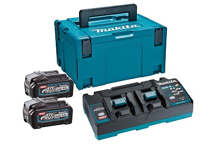 Набор PSK (2 аккумулятора BL4040, зарядное устройство DC40RB, кейс MAKPAC тип 3) Makita 191U04-0