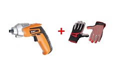 Отвертка Defort DS-36-GLt + перчатки Stomer Extra Grip XL 98296303
