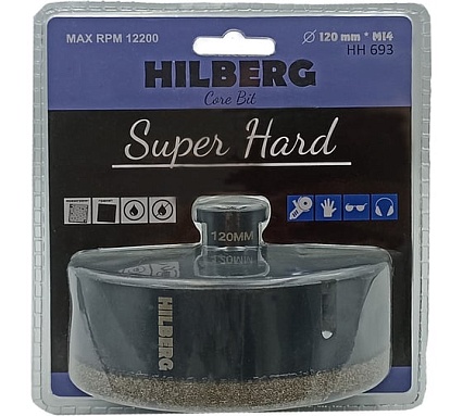 Коронка алмазная Super Hard 120 мм, M14 Hilberg HH693