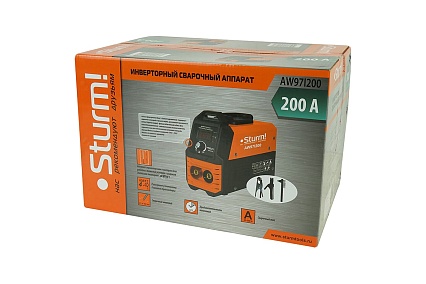 Сварочный инвертор Sturm 200А, ПВ 60%, 170-250В, HotStart/AntiStick/ArcForce AW97I200