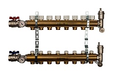Распределительный коллектор из латуни без расходомеров 8 вых. STOUT SMB 0468 000008