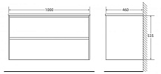 Тумба с раковиной BelBagno Pietra 100 см Stucco Cemento