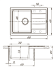 Кухонная мойка Florentina Комби 65 см, грей FSm