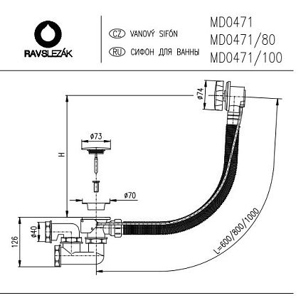 Слив-перелив Rav Slezak MD0471/100