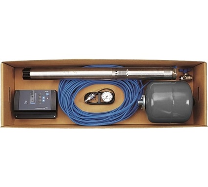 Пакет для водоснабжения Grundfos SQE 2-115 с прибором CU 301 кабель 80 м НС-1027495