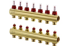 Коллекторы Danfoss FHF-7F с расходомерами для 7 контуров 088U0527