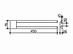 Полотенцедержатель Keuco Edition 400 11518.010000  45 см двойной хром