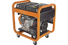 Генератор Carver PPG-11000DE дизель, LT-1100F, 8,5/9,5 кВт, 220 В, бак 20л, э/старт, колеса, медь 01.020.00025