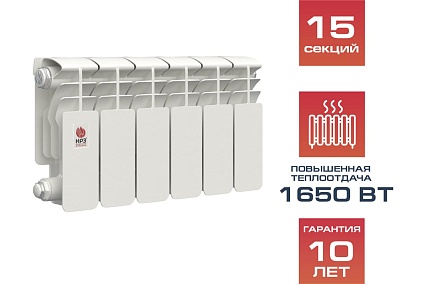 Биметаллический радиатор Невинномысский радиаторный завод ПРОФИ 200/100 15 секций 1001215