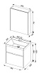 Мебель для ванной Aquanet Латина 60 см 2 ящика, белый