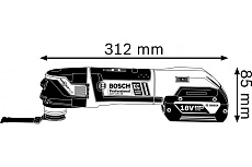 Аккумуляторный универсальный резак Bosch GOP 18V-28 Solo 0.601.8B6.002