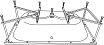 Каркас для ванн Excellent MR-18 Layla 180, Palace 180, Wave 160x80/180x80