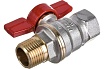 Шаровой кран Giacomini DADO 1/2, ВН, ручка-бабочка красная, никелированный R914 R914X023