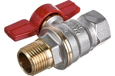 Шаровой кран Giacomini DADO 1/2, ВН, ручка-бабочка красная, никелированный R914 R914X023