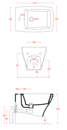 Подвесное биде Artceram Jazz JZB001 01 00 белый