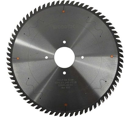 Пила дисковая для пильных центров 355x4.4/3.2x65 мм, Z72, трапеция Woodtec ВИ 337407