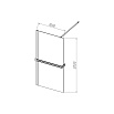 Душевая перегородка Vincea Walk-In VSW-4HR100CGG 100x200 брашированное золото, тонированное
