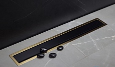 Душевой лоток Pestan Confluo Premium Line 850 черное стекло/золото