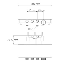 Смеситель для душа WasserKRAFT Mindel 8599 Thermo на 3 выхода, хром