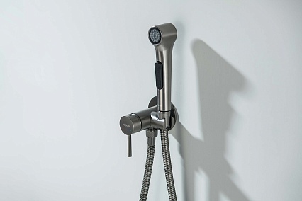 Смеситель Aquatek Европа AQ1020BGM с гигиеническим душем, оружейная сталь Смеситель Aquatek Европа AQ1020BGM с гигиеническим душем, оружейная сталь