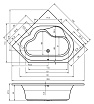 Акриловая ванна Riho Winnipeg 145x145 см B010001005