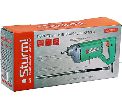 Портативный вибратор для бетона Sturm CV71101