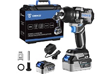 Аккумуляторный бесщеточный гайковерт Deko DKIS20FU-Li 20 В, 2х5.0 Ач, 850 Нм, в кейсе 063-4433