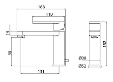 Смеситель для раковины M&Z Castello CSL00200M с донным клапаном