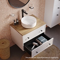 Мебель для ванной Iddis Torr 70 см со столешницей МДФ, дуб верона, белый матовый