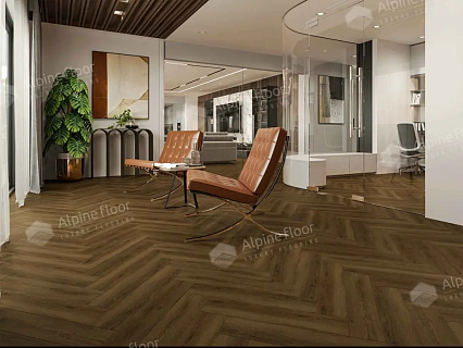 Виниловый ламинат Alpine Floor Parquet LVT Дуб Далим 590x118x2.5 мм, ECO-16-33