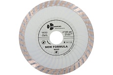 Диск алмазный отрезной Турбо Волна New Formula (125х22.23 мм) TRIO-DIAMOND TPW602