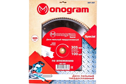 Диск пильный твердосплавный Special (305х30/25.4 мм; 100 зубов) MONOGRAM 087-287