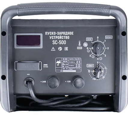 Пуско-зарядное устройство Energy SC-500 (230/50В/Гц,12/24В,емк20-800Ач,ток зар/зап75А/500А) Verton 01.12780.17929