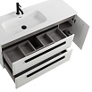 Тумба с раковиной Cezares Eco-Cer-N 120 см 2 ящика, 1 дверца, левая Bianco Lucido