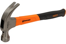 Плотничий молоток Neo Tools 450 г, рукоятка из стекловолокна 25-132