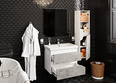 Мебель для ванной Onika Фридом 70 см белый/бетон
