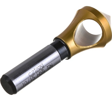 Зенковка с отверстием (21.5х10х64.5 мм; размер 10/15; 90°; HSSE-TiN VA) Bucovice Tools 893015