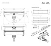 Душевой лоток Am.Pm MasterFlow W01SC-U11-050-04SB 50 см, комб.затвор, решетка под плитку, хром матовый