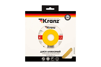 Диск алмазный отрезной ультратонкий (180x25.4/22.2x1.8x10 мм) Kranz KR-90-0143