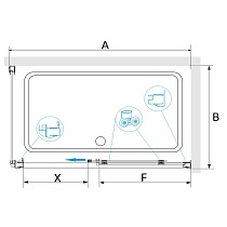 Душевой уголок RGW Passage PA-245B 100x80 прозрачное, черный 410824580-14