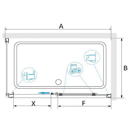 Душевой уголок RGW Passage PA-245B 100x80 прозрачное, черный 410824580-14